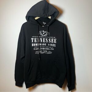 Tennessee Homemade Wines Hoodie Adult M Black JERZEES Sweatshirt Gatlinburg